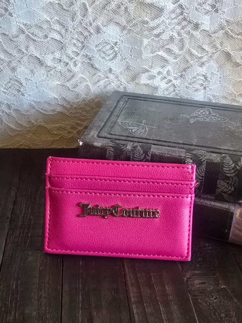 Juicy Couture Card Holder - Card Wallet - y2k - juicy girl - pink juicy